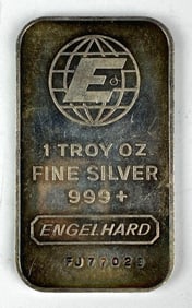 Engelhard 1 oz .999 Fine Silver Ingot/ Bar