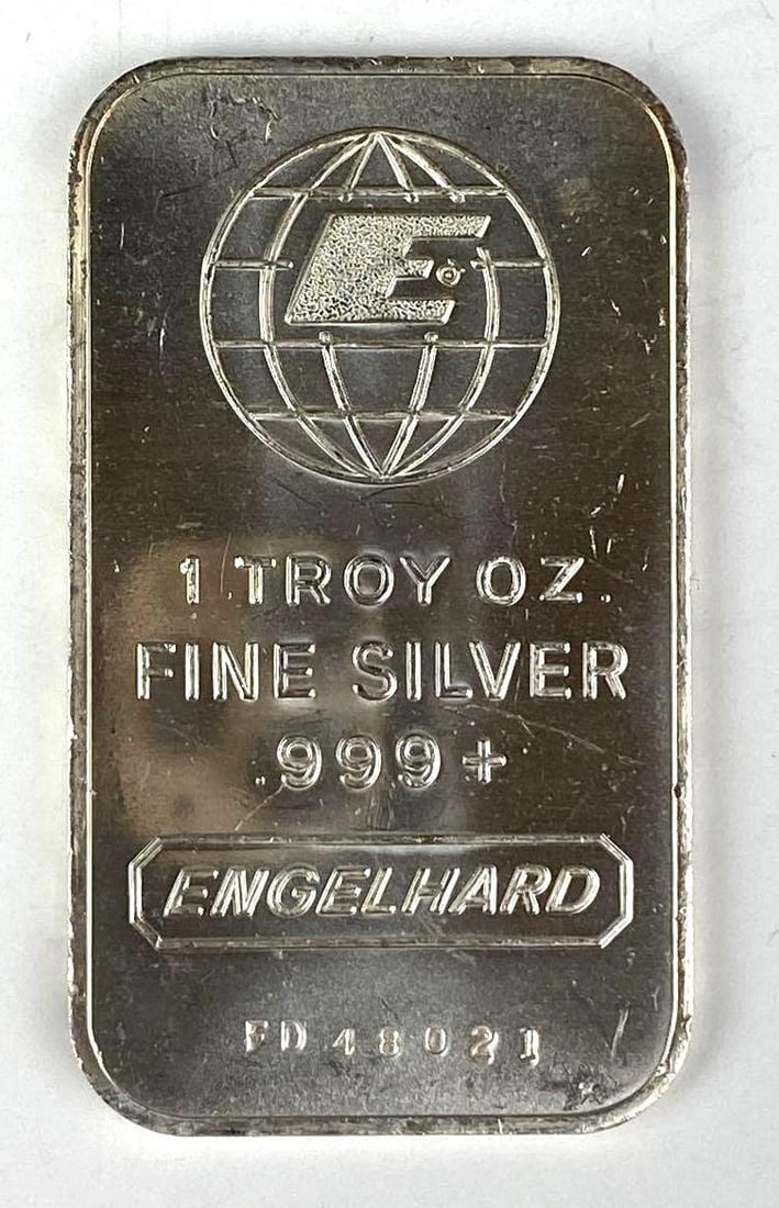 Engelhard 1 oz .999 Fine Silver Ingot/ Bar (1 of 2)