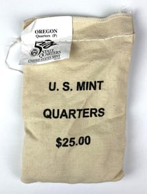 $25 US Mint Oregon P State Quarters  in Original Canvas Bag