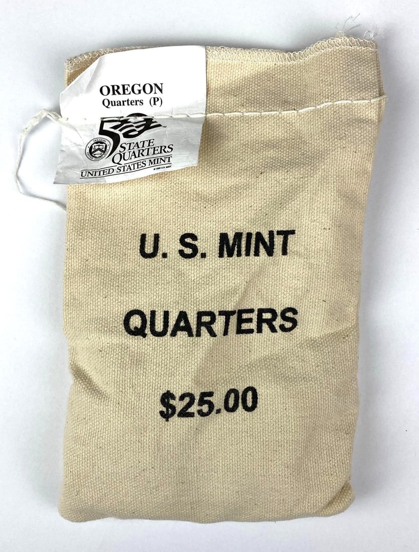 $25 US Mint Oregon P State Quarters in Original Canvas Bag (1 of 2)