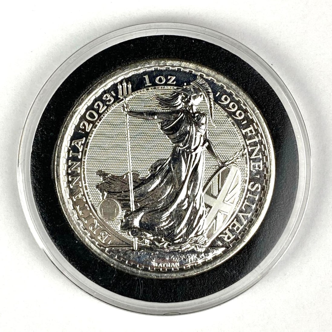 2023 Great Britain 2 Pound Britannia with Trident Privy 1 oz .999 Fine Silver Coin (1 of 2)