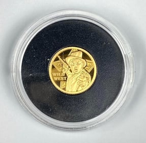2024 Cook Island $5 Wild West .5 Gram .999 Gold Coin