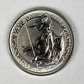 2020 Great Britain 10 pound Britannia 1/10 oz 999.5 Platinum Coin