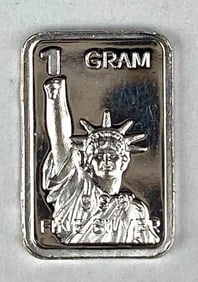 Statue of Liberty 1 Gram .999 Fine Silver Ingot/ Bar
