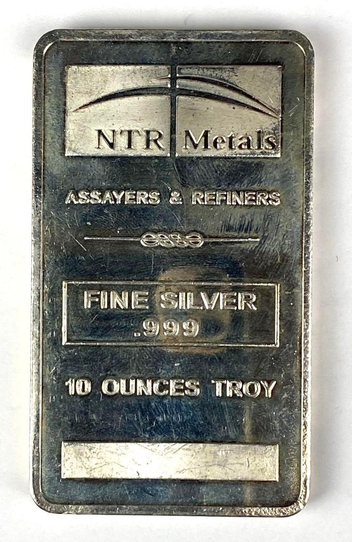 NTR Metals 10 oz .999 Fine Silver Ingot/ Bar (1 of 2)