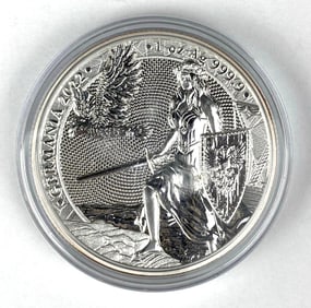 2022 Germania Lady Germania 5 Mark 1 oz .999 Fine Silver Round