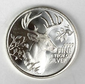 2015 Texas Precious Metals Deer 1 oz .999 Fine Silver Round