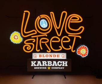 Karbach Love Street Blonde Beer LED Light-Up Advertising Sign