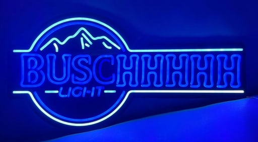 Busch Light Beer LED Light-Up Advertising Sign