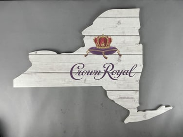 Crown Royal Whiskey New York State Cutout Advertising Sign