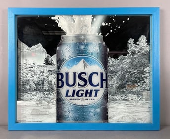 Busch Light Beer Advertising Mirror