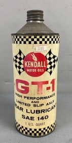 Vintage Kendall Motor 1Q Gear Lubricant Oil Can