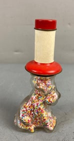 Vintage 1950’s Dog Tall Hat Glass Candy Container
