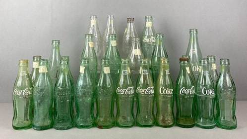 Group of Vintage Coca- Cola Glass Bottles