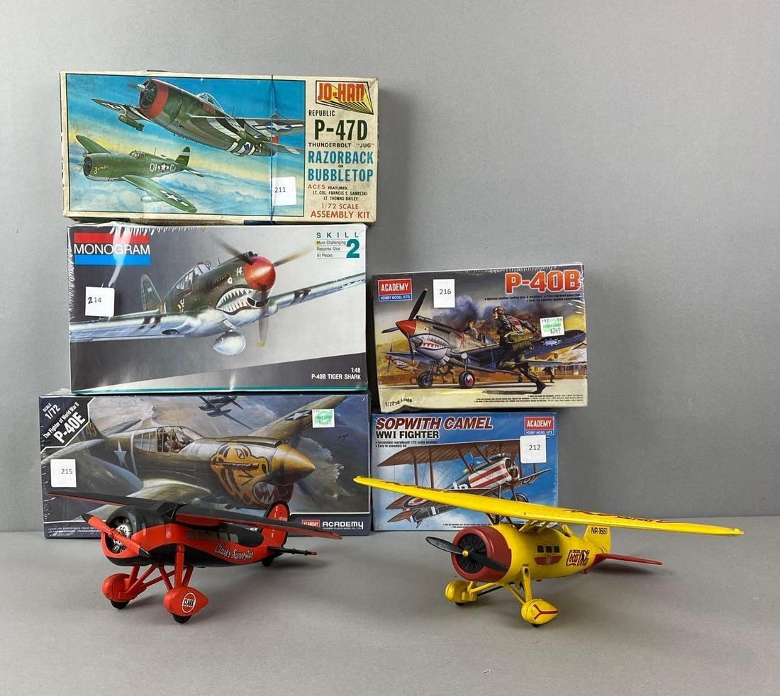 Group of 5 Model Airplane Kits and More (1 of 3)