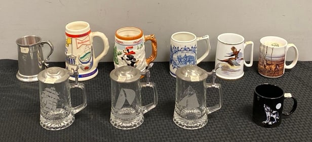 Group of Assorted Mugs and Steins