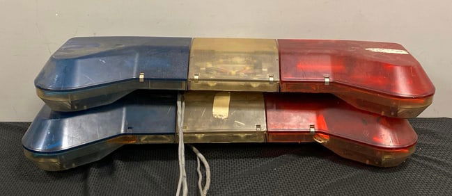 Group of 2 Vintage Emergency Vehicles Light Bara