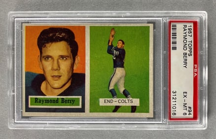 1957 Topps Raymond Berry #94 PSA 6 - Rookie