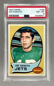 1970 Topps Joe Namath #150 PSA 8