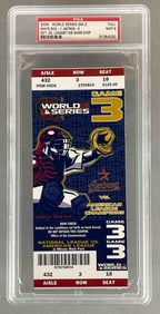 2005 World Series Game 3, White Sox vs Astros Full Ticket PSA 9