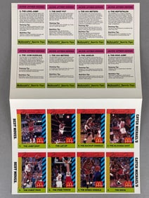 1990 McDonalds Sports Tips Michael Jordan/ Jackie Joyner Kersee Uncut Sheet