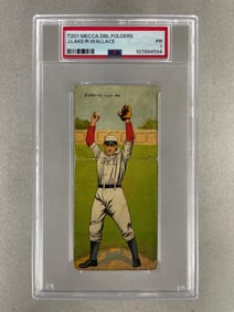 T201 Mecca Double Folders J. Lake/ R. Wallace PSA 1