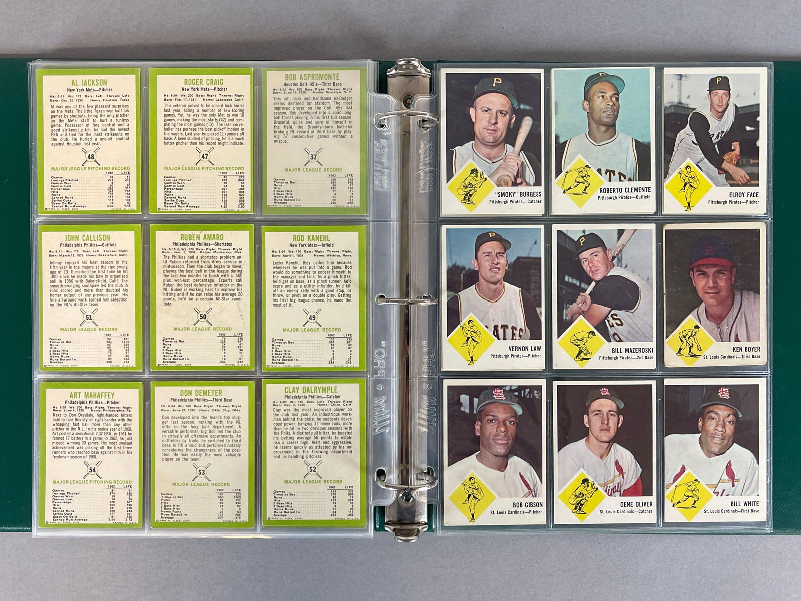 1963 Fleer Baseball Near Complete 61/66 + Checklist (1 of 9)