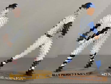 Milt Pappas and Billy Pierce Signed Hartland Figurine Statues