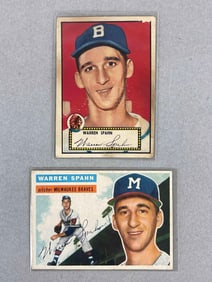 1952 and 56 Topps Warren Spahn