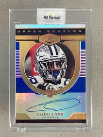 2020 Panini Plates and Patches Upper Deck Echelon Blue Auto CeeDee Lamb 20/40 Rookie