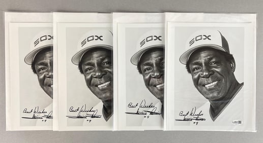 4 - Minnie Minoso Signed 8x10 Photos with JSA COA