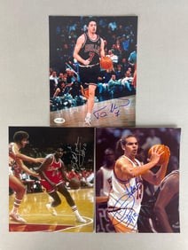 3 - Signed Chicago Bulls 8x10 Kukoc, Noah, and Love