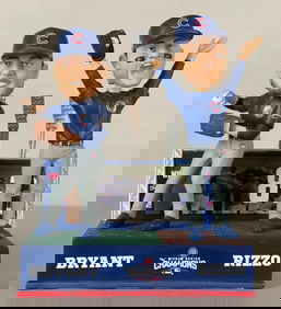 2016 Chicago Cubs World Series Champions Bryant and Rizzo Bobblehead Statue