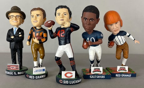 5 - Chicago Bears 100th Anniversary bobbleheads