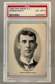 1904 Fan Craze A.L. Connie Mack PSA 6