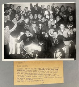 1943 Chicago Bears World Champions Original Photo