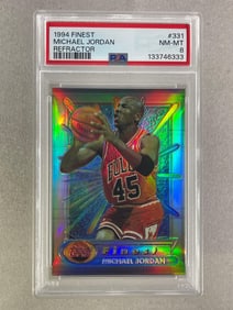 1994 Topps Finest Refractor Michael Jordan #331 PSA 8