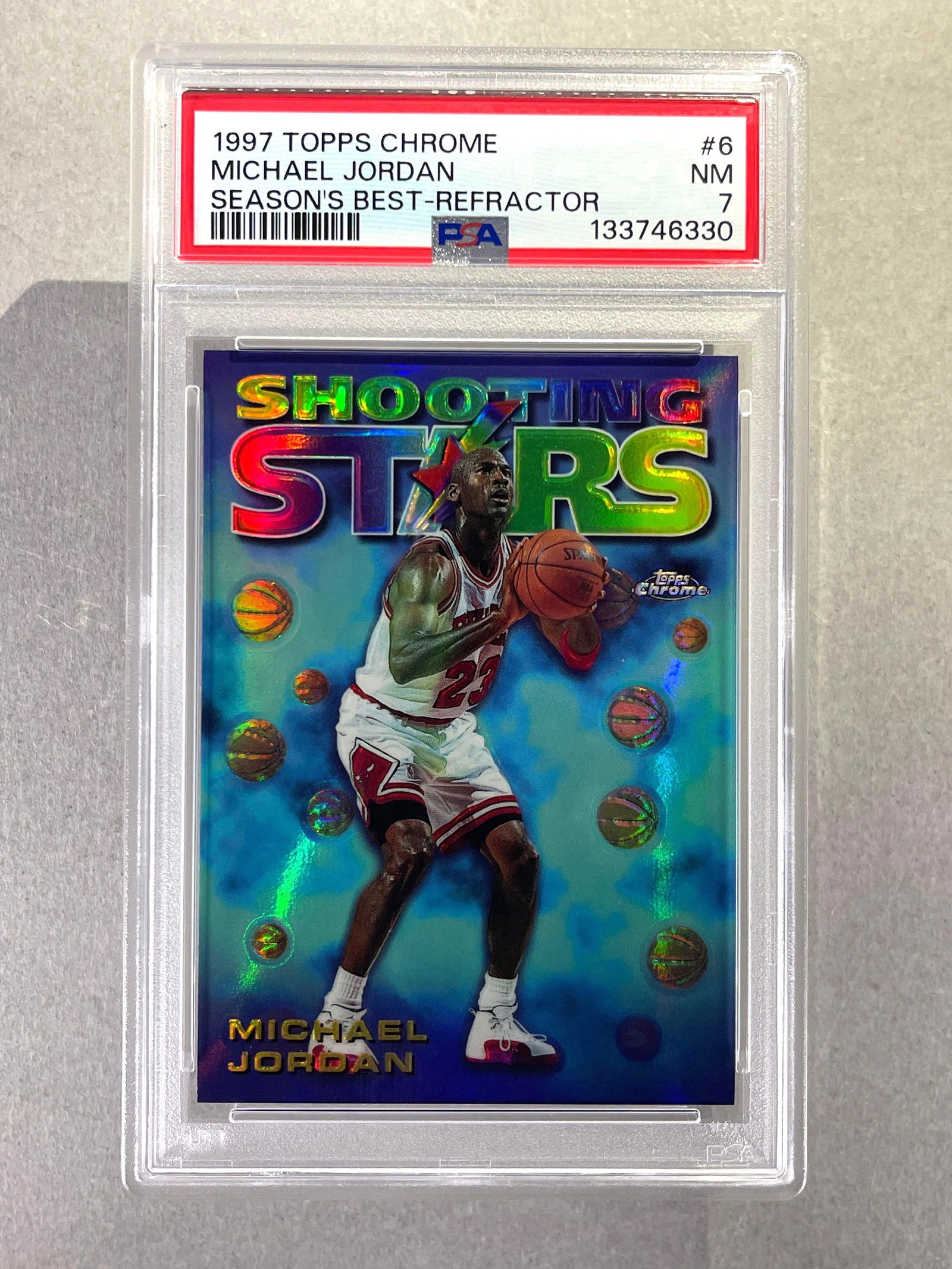1997 Topps Chrome Seasons Best Refactor Michael Jordan #6 PSA 7 (1 of 2)