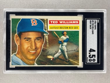 1956 Topps Ted WIlliams #5 Grey Back SGC 4.5