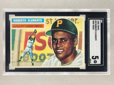 1956 Topps Roberto Clemente #33 Grey Back SGC 5
