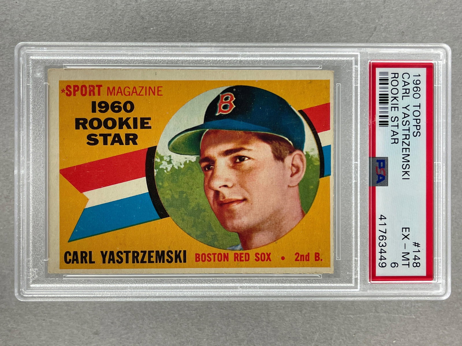 1960 Topps Carl Yastrzemski Rookie Star #148 PSA 6: 1960 Topps Carl Yastrzemski Rookie Star #148 PSA 6