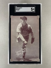 1939 - 46 Exhibits Bob Feller Pitching SGC 5