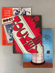 2 - 1947 Chicago Blackhawks Programs + 1971 Stanley Cup Finals Program