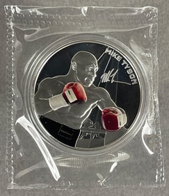 2024 Samoa Mike Tyson 1oz Silver Proof High Relief Coin in Gift Box