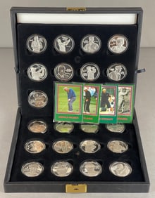 PGA Tour Partners Club World Golf Hall of Fame .999 Silver Set of 24 Coins