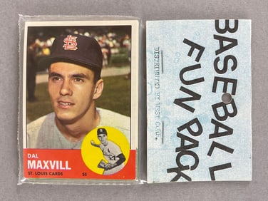 1963 Topps Baseball West Corps Cello Fun Pack