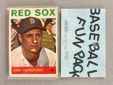 1964 Topps Baseball West Corps Cello Fun Pack with Carl Yastrzemski on Top