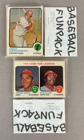 2 - 1973 Topps West Corps Baseball Cello Fun Pack with Bench/ Allen HR LL on Top