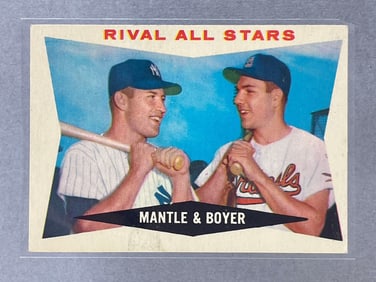 1960 Topps Rival All-Stars Mantle/Boyer #160
