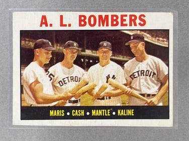 1964 Topps A.L. Bombers Maris/ Cash/ Mantle/ Kaline #331